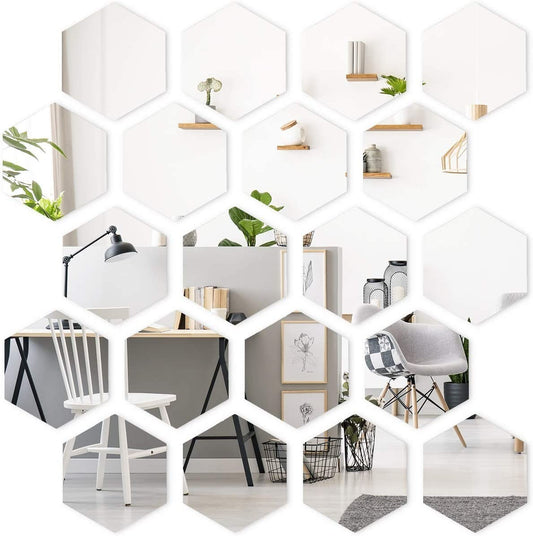 ESPEJOS HEXAGONALES PACK x12 UNIDADES